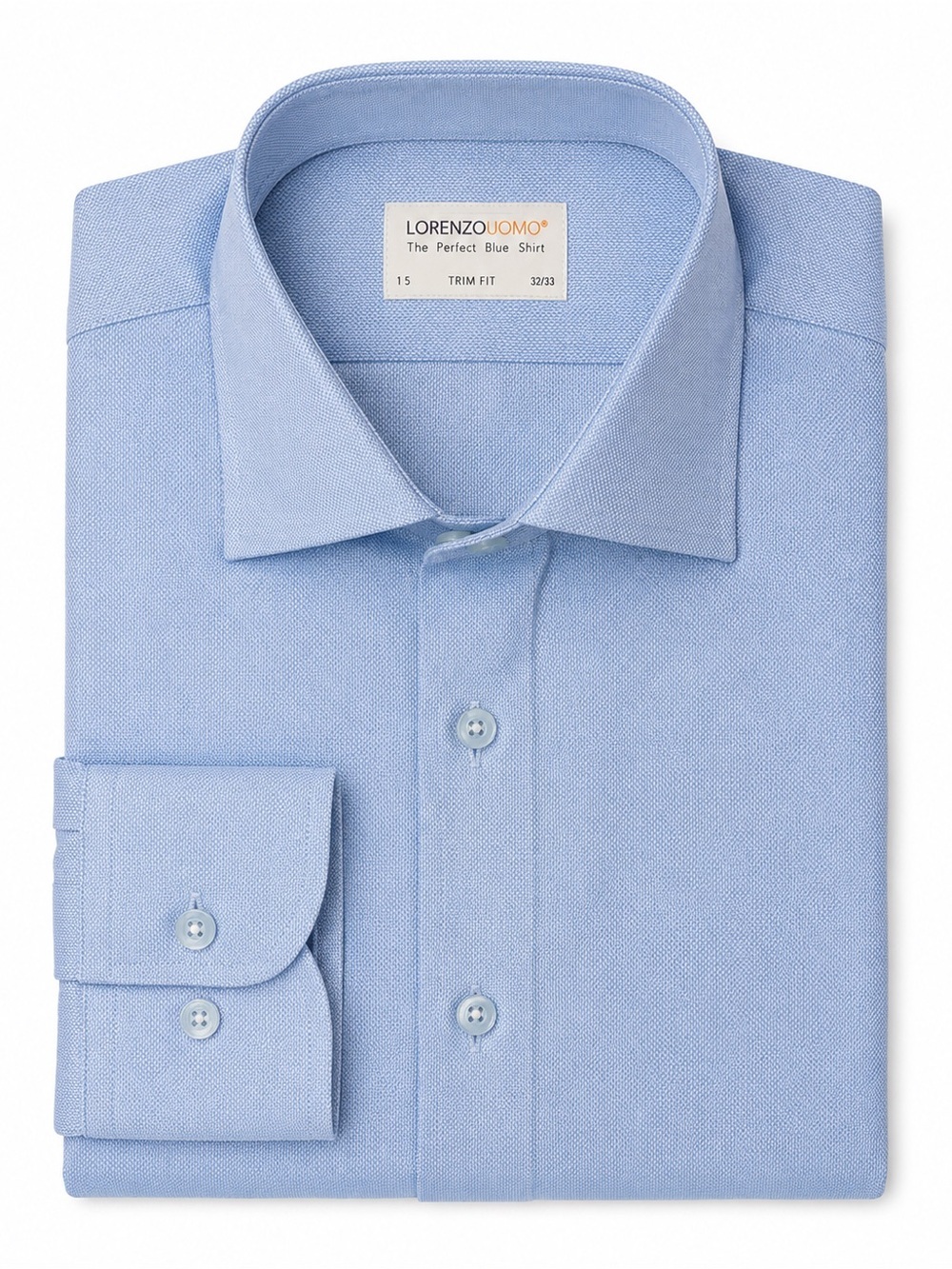 Lorenzo Uomo Men’s Dress Shirt - PERFECT WHITE SHIRT - Blue MSRP $125